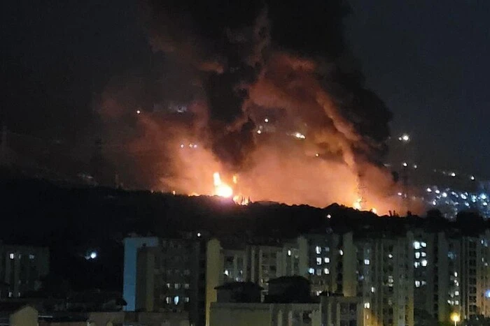 A massive fire broke out at an oil storage facility in Tehran after the Israeli attack