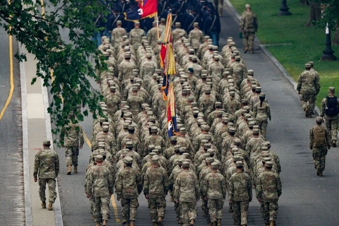 A military parade has started in the States for the 250th anniversary of the Army: live broadcast